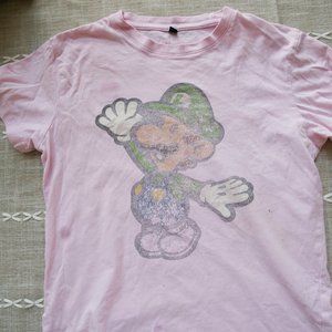 Pink Luigi T-shirt